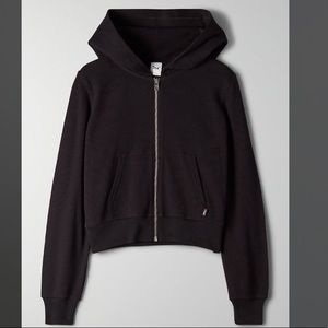 TNA black thermal zip hoodie